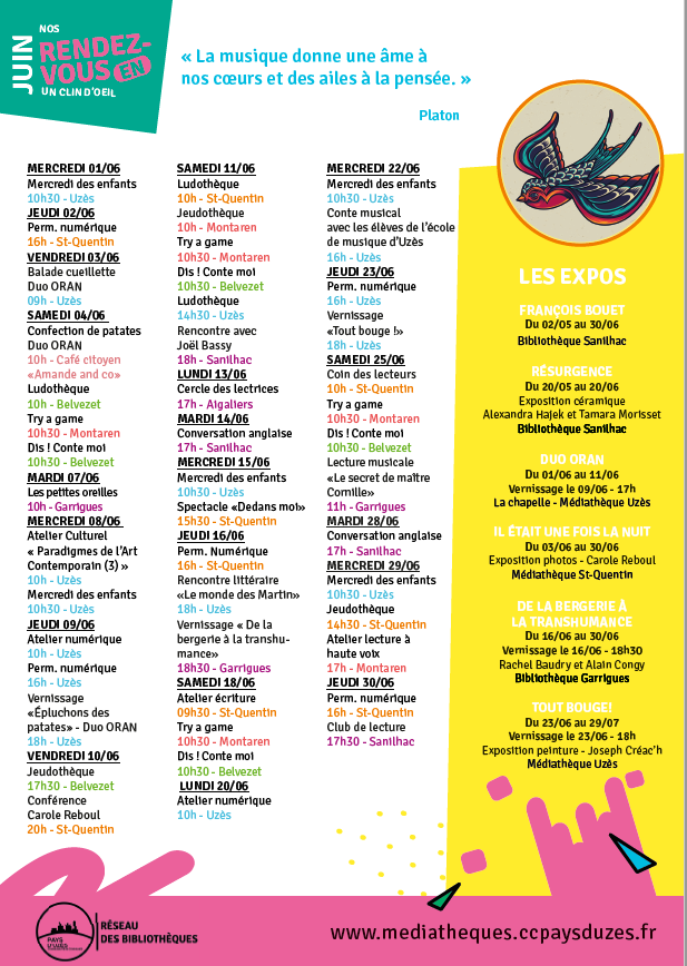 Réseau des bibliothèques Juin 2022
