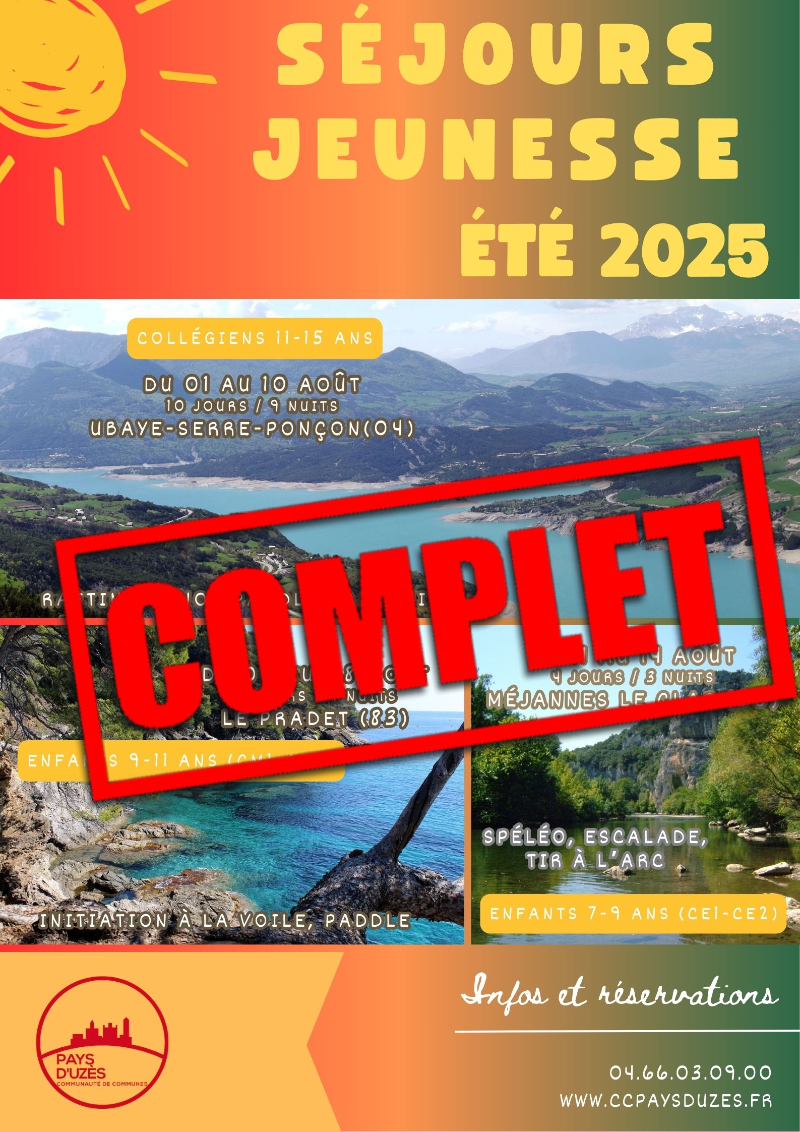 SEJOURS ETE 2025