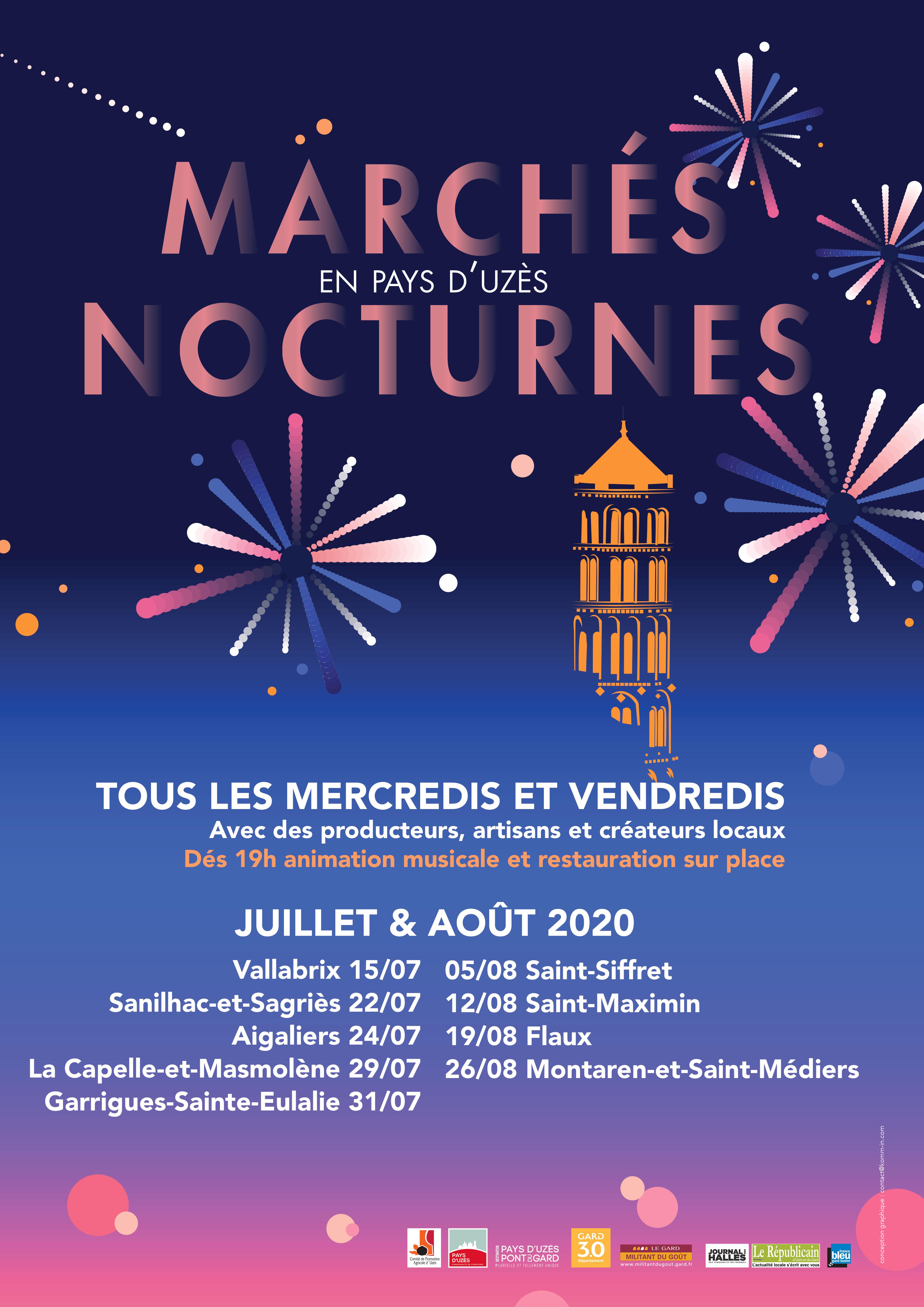 Marchés nocturnes en Pays d’Uzès Pont du Gard 2020
