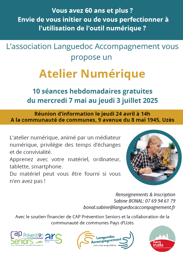 Ateliers numériques pour les + de 60 ans